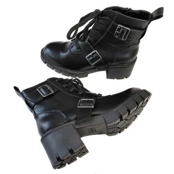 Seychelles Harley WIDE WIDTH Buckle Chunky Lug Sole Boots - Picture 1 of 9